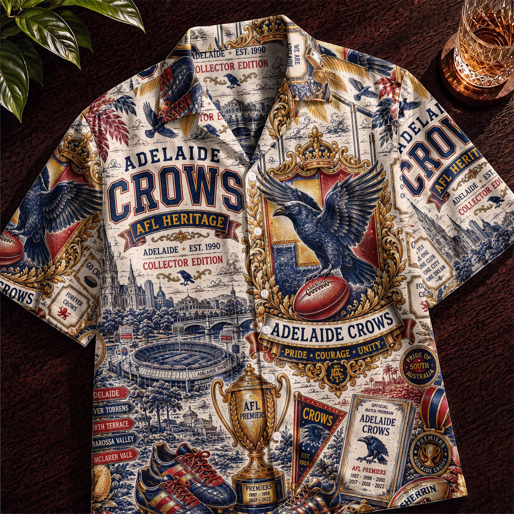 Adelaide Crows Hawaiian Shirt – Retro Inspired Shirt