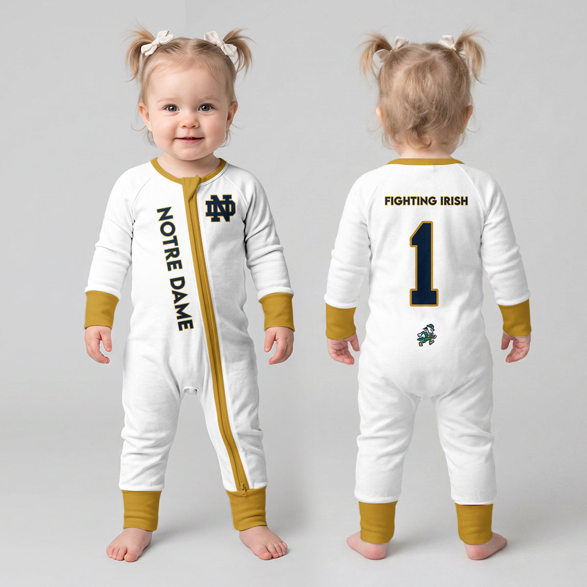 Notre Dame F.I Football!! Inspired Bamboo Convertible Zippy