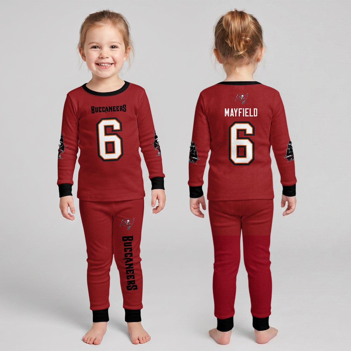 Tampa Bay Buccaneers Football!! Inspired Bamboo Two Piece Long Sleeve Pajama Set