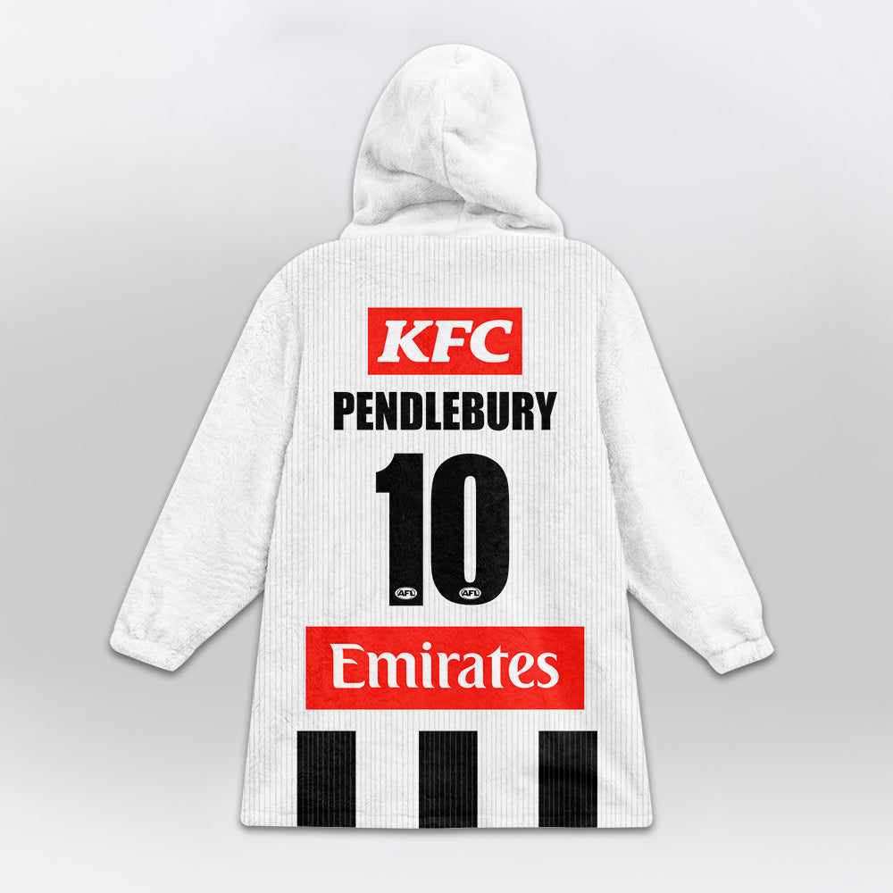 Collingwood 10 Pendlebury Football Blanket Hoodie
