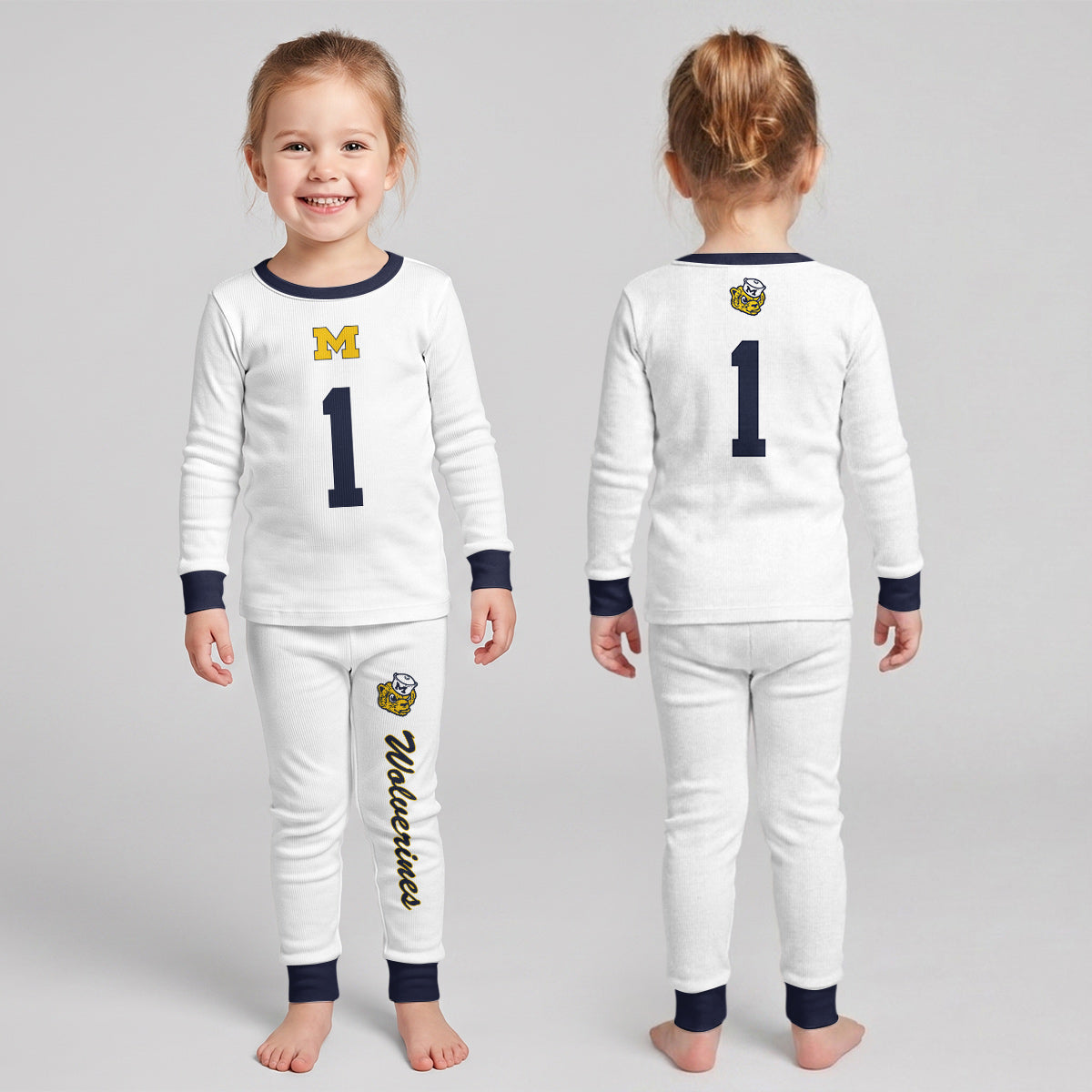 Michigan Wolverines Football!! Inspired Bamboo Two Piece Long Sleeve Pajama Set