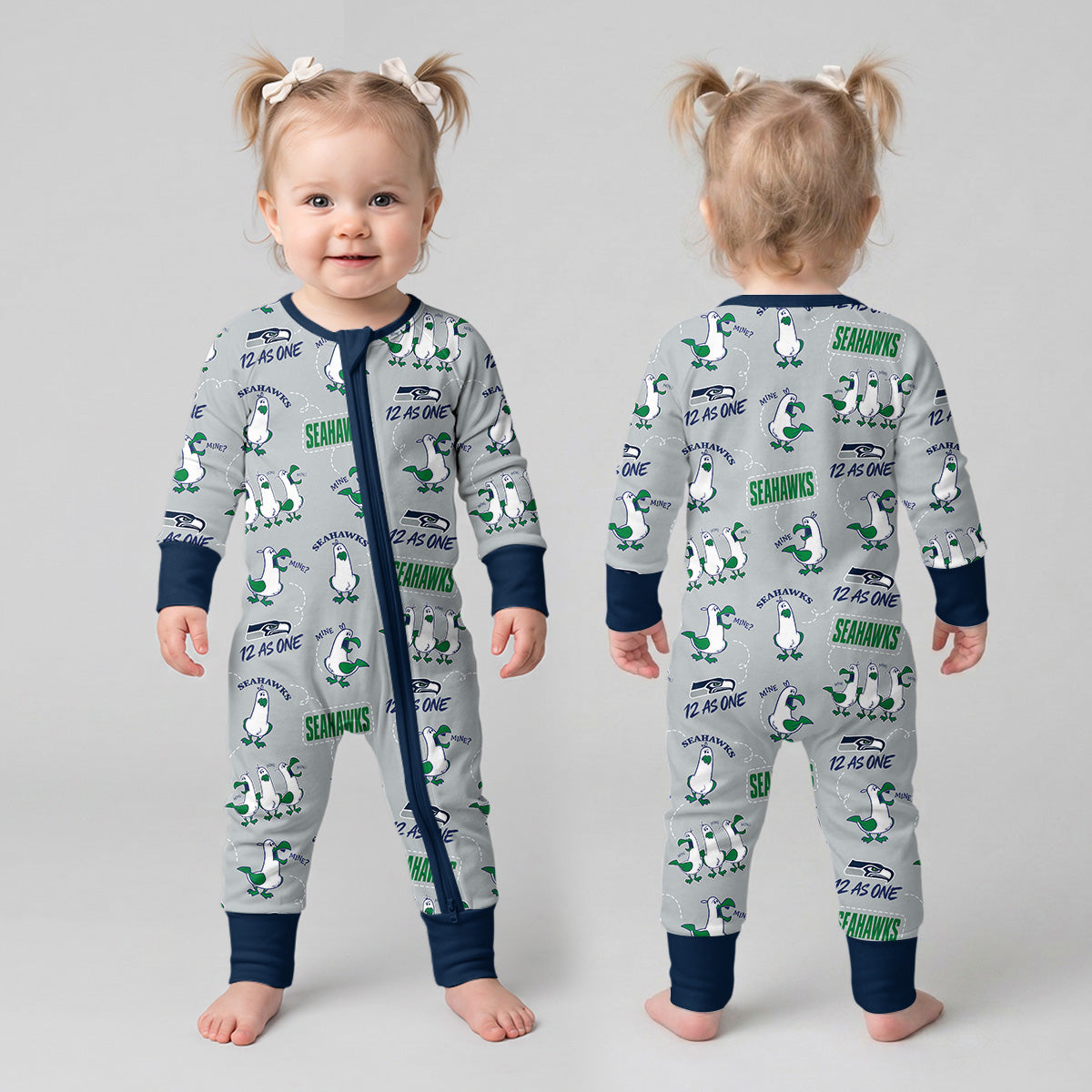 Seahawks Football x Seagulls Inspired Bamboo Convertible Zippy