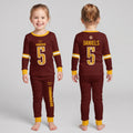 Commanders Football JD 5! Inspired Bamboo Two Piece Long Sleeve Pajama Set