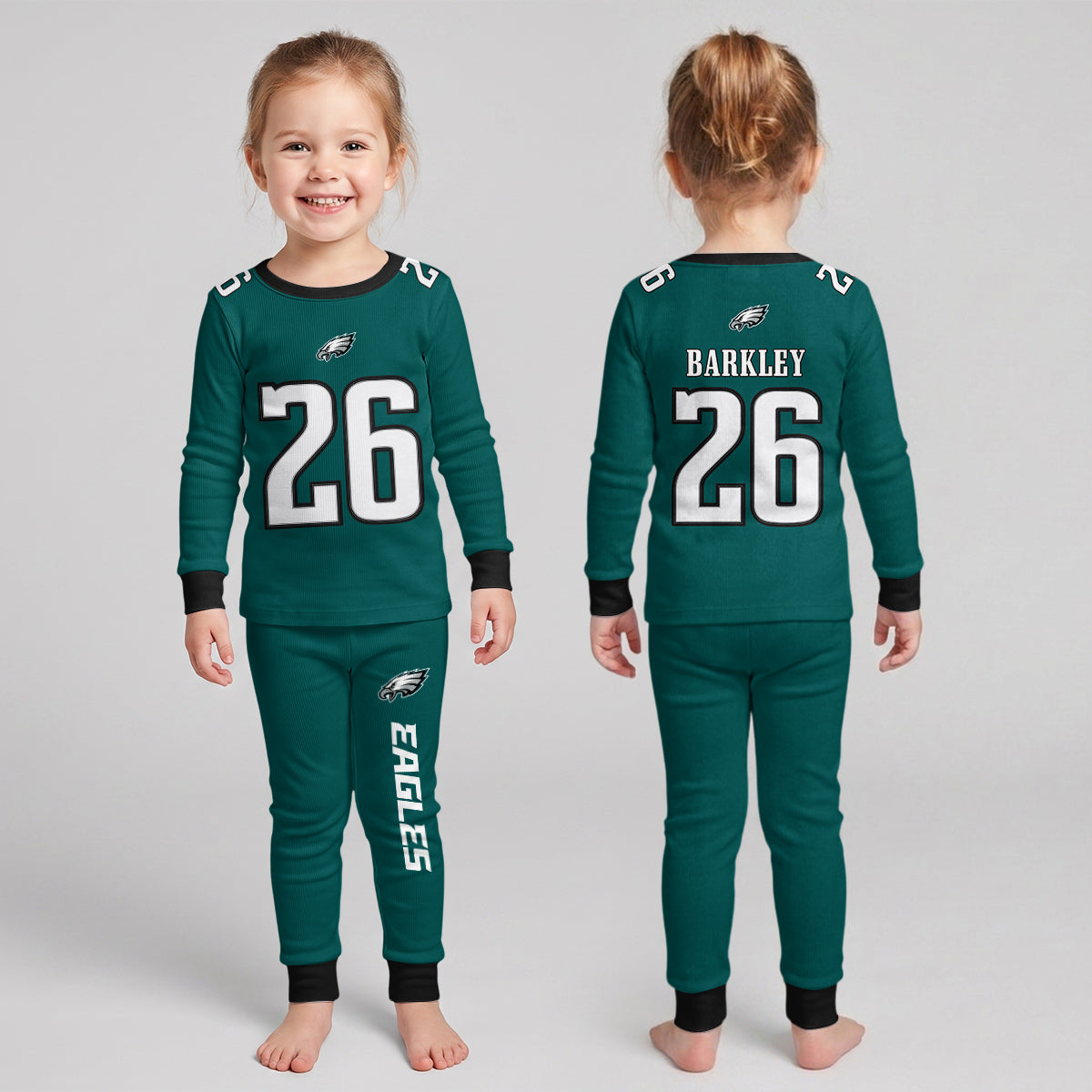 Eagles Football Barkley 26! Inspired Bamboo Two Piece Long Sleeve Pajama Set
