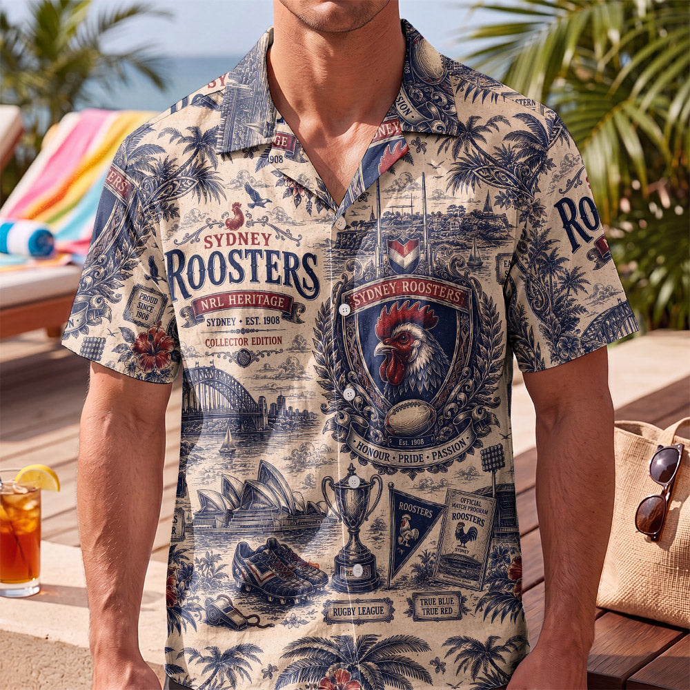 Sydney Roosters Hawaiian Shirt – Retro Inspired Shirt