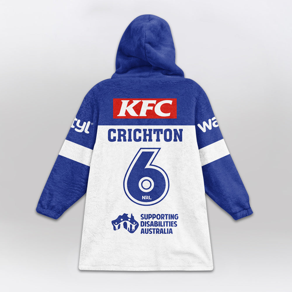 Bulldogs Rugby Crichton Unisex Blanket Hoodie