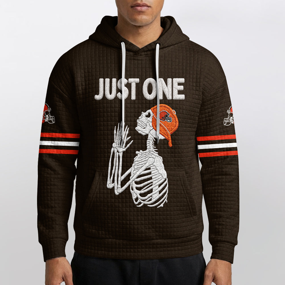 Cleveland B. Football Waffle Hoodie