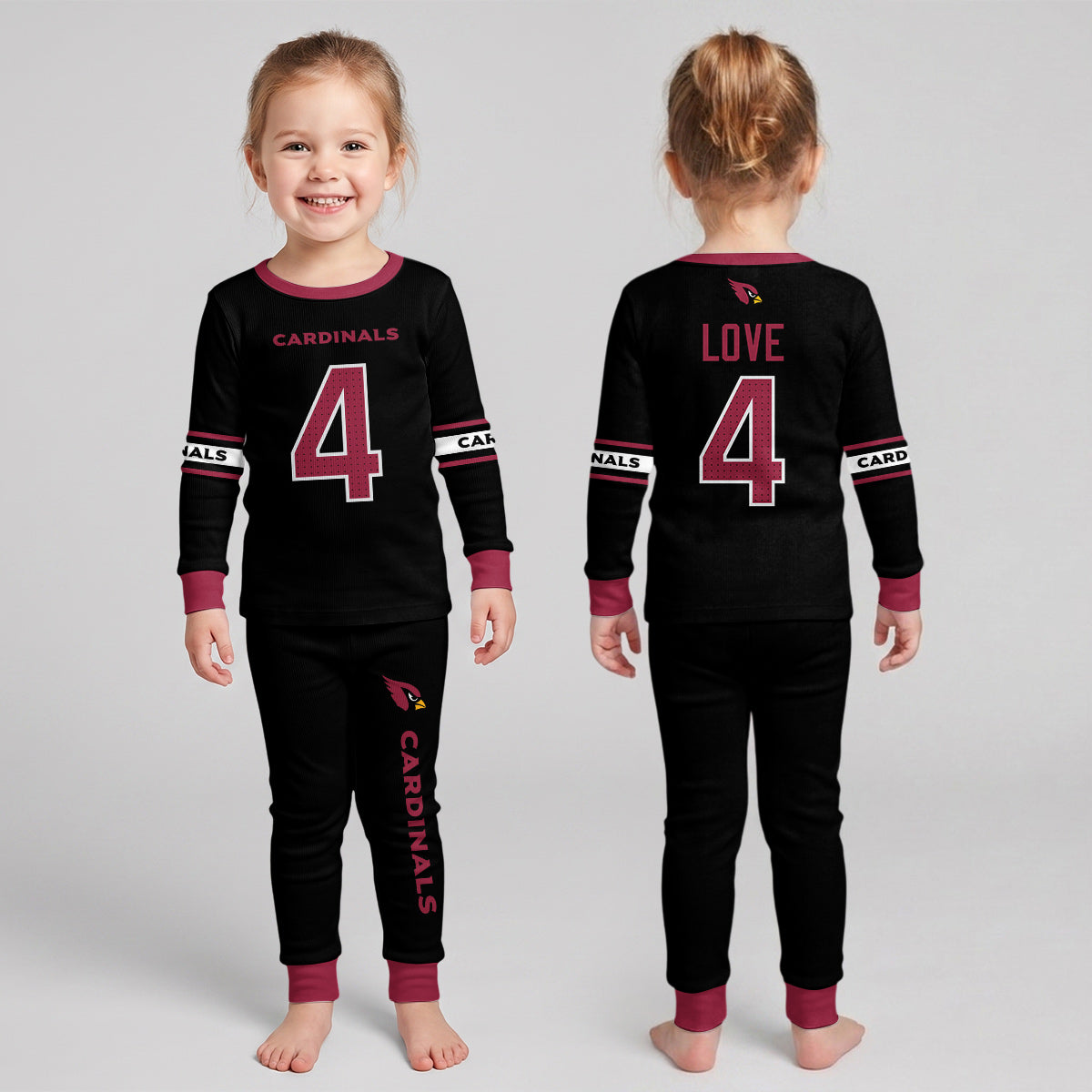 Arizona Cardinals Football!! Inspired Bamboo Two Piece Long Sleeve Pajama Set
