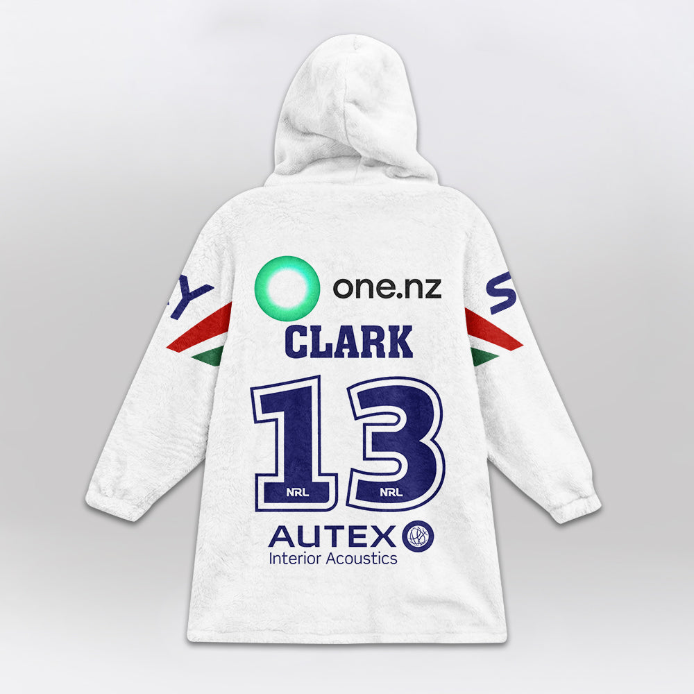 New Zealand 2026 Erin Clark 13 Away Unisex Blanket Hoodie