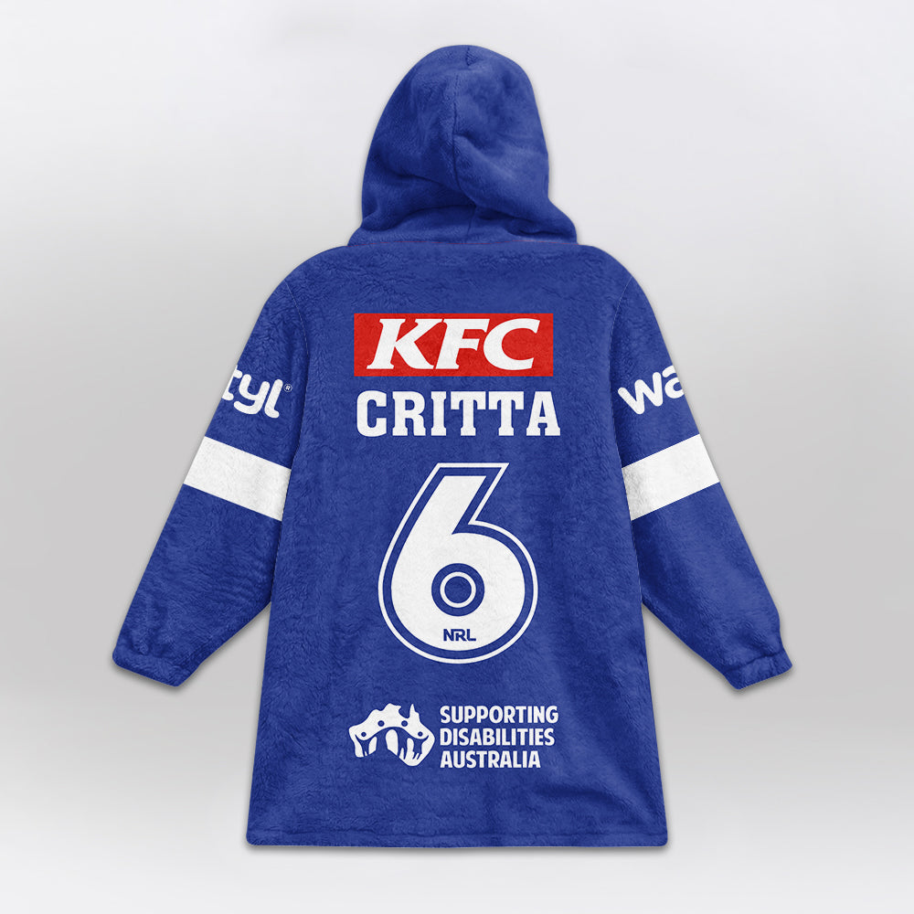 Bulldogs Rugby Critta Unisex Blanket Hoodie