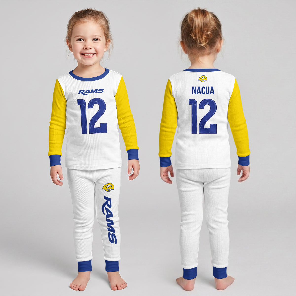 LA Rams Football!! Inspired Bamboo Two Piece Long Sleeve Pajama Set