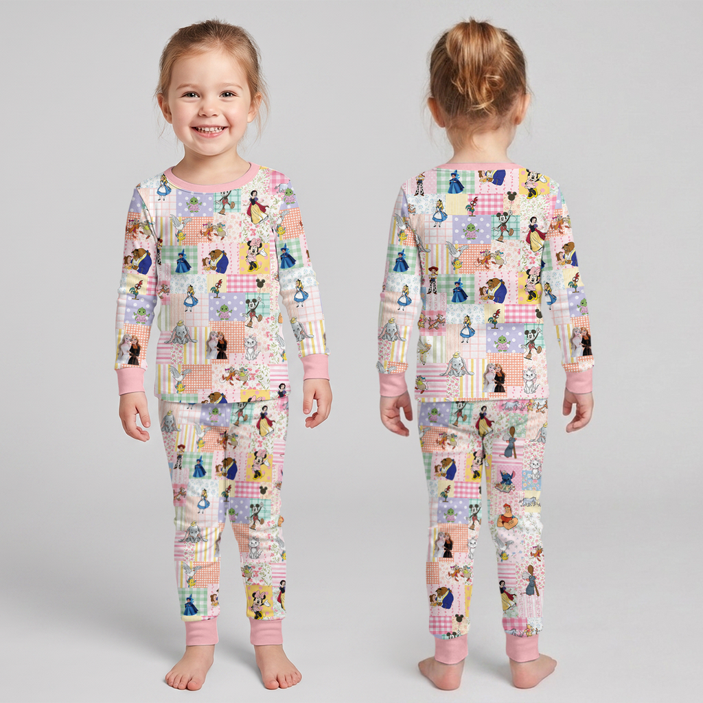 Preppy Magical Wonderland  Bamboo Two Piece Long Sleeve Pajama Set