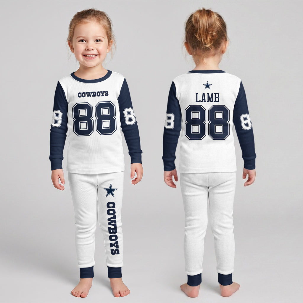 Dallas C. Football CDLamb 88! Inspired Bamboo Two Piece Long Sleeve Pajama Set