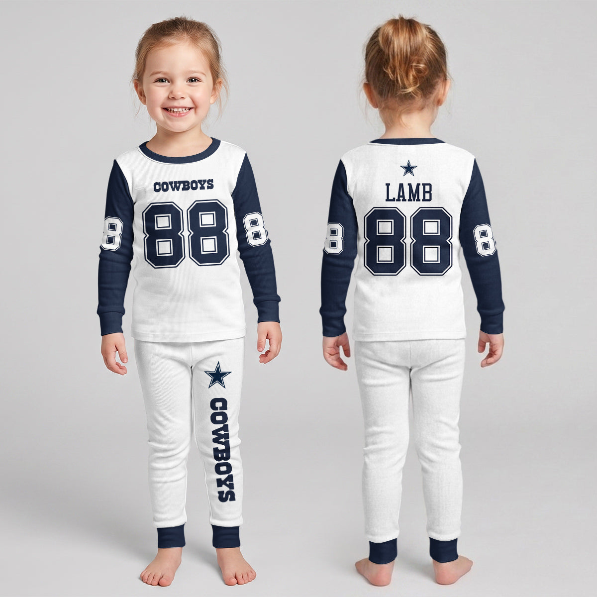 Dallas C. Football CDLamb 88! Inspired Bamboo Two Piece Long Sleeve Pajama Set