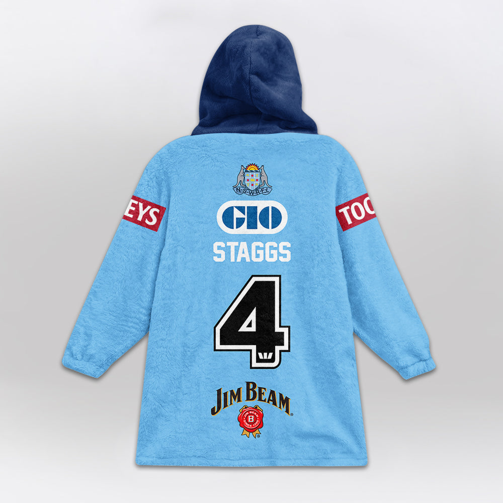 NSW Blues Rugby Blanket Hoodie