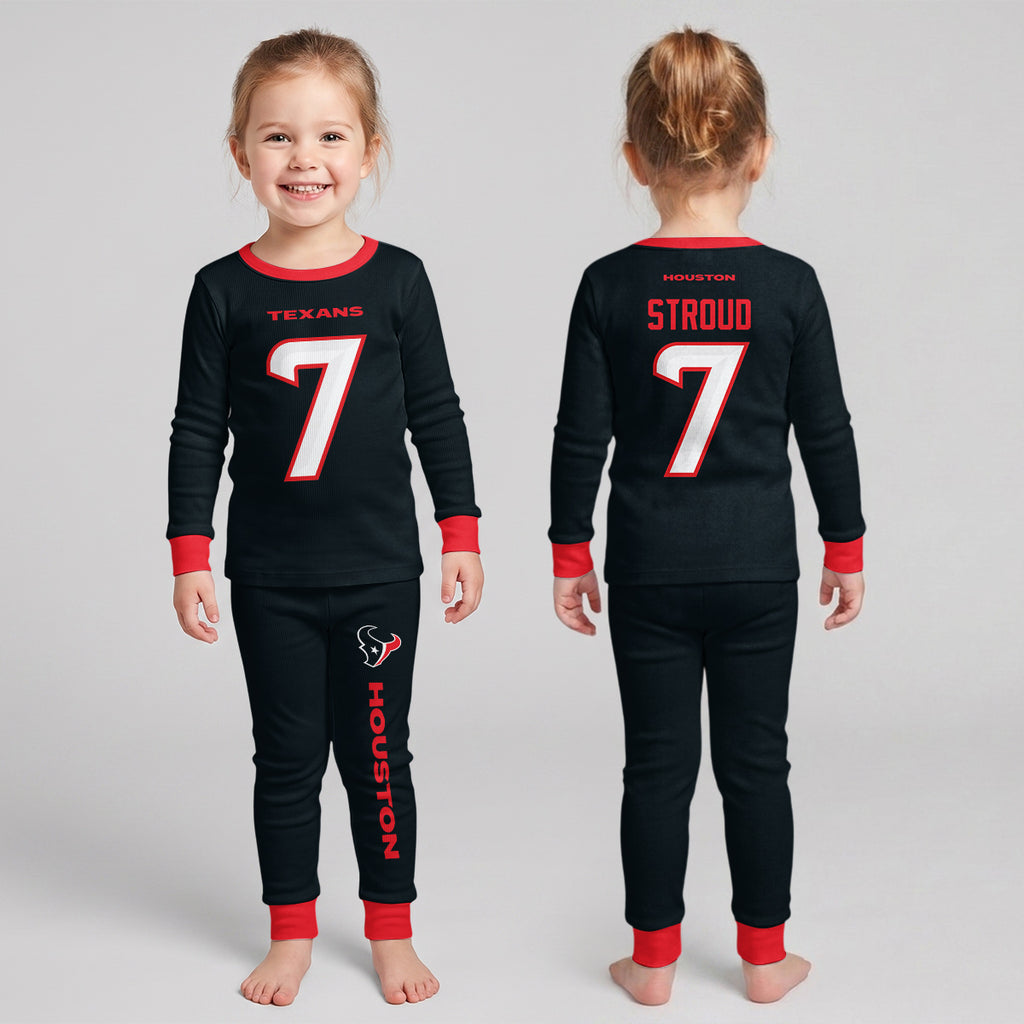 Houston Texans Football!! Inspired Bamboo Two Piece Long Sleeve Pajama Set