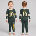 Packers JL10 Football! Inspired Bamboo Two Piece Long Sleeve Pajama Set