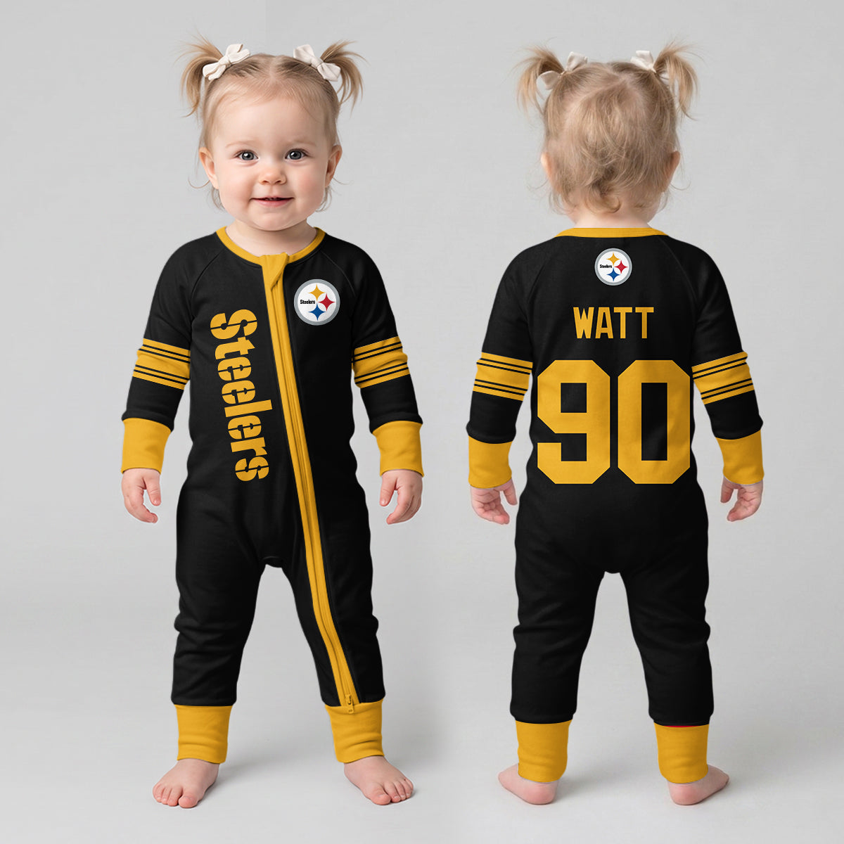 Steelers Football TJ Watt 90! Inspired Bamboo Convertible Zippy
