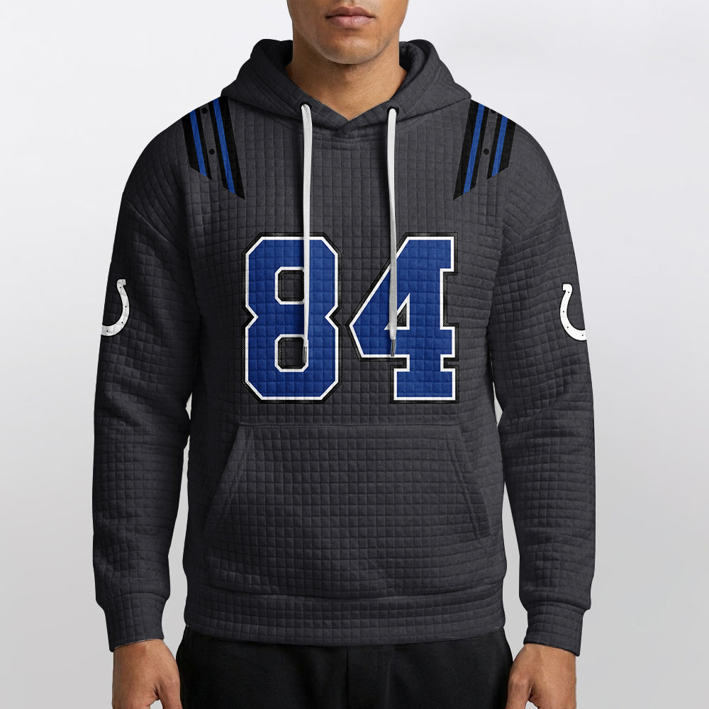 Indianapolis C. Rivalries Warren 84 Football Waffle Hoodie