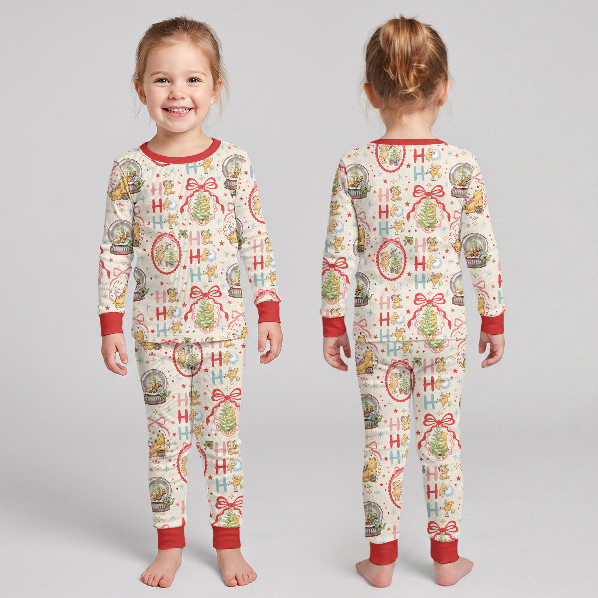 Christmas Bear and Friends Bamboo Two Piece Long Sleeve Pajama Set