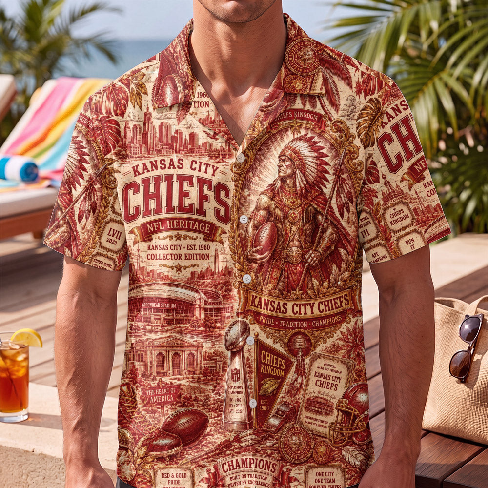 Kansas City Chiefs Football Hawaiian Shirt – Retro Inspired Shirt