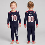 Patriots Football Maye 10! Inspired Bamboo Two Piece Long Sleeve Pajama Set