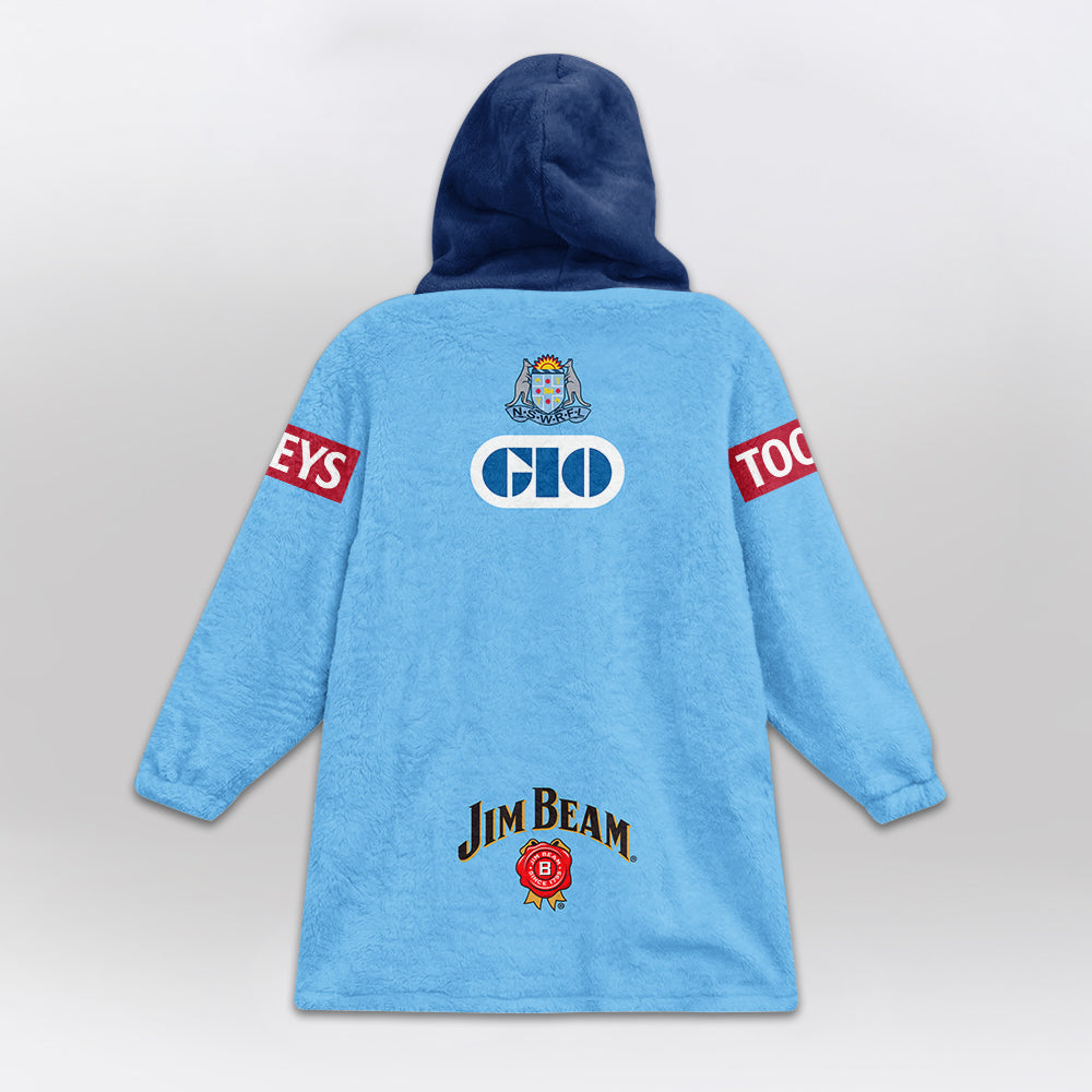 NSW Blues Rugby Blanket Hoodie