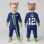 Seahawks Football! Inspired Bamboo Two Piece Long Sleeve Pajama Set