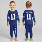 Seahawks Football Inspired Bamboo Two Piece Long Sleeve Pajama Set
