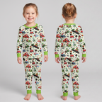 Merry Christmas Race Car Bamboo Two Piece Long Sleeve Pajama Set