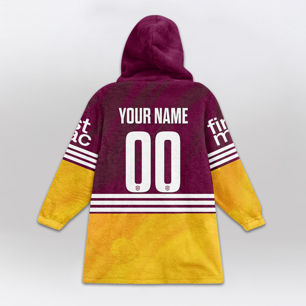 Brisbane Rugby Old School Blanket Hoodie