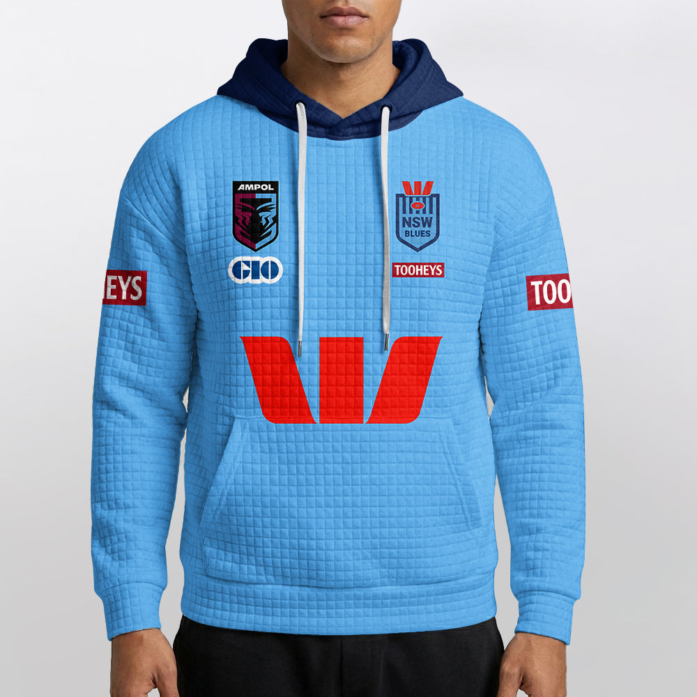 NSW Blues Rugby Waffle Hoodie