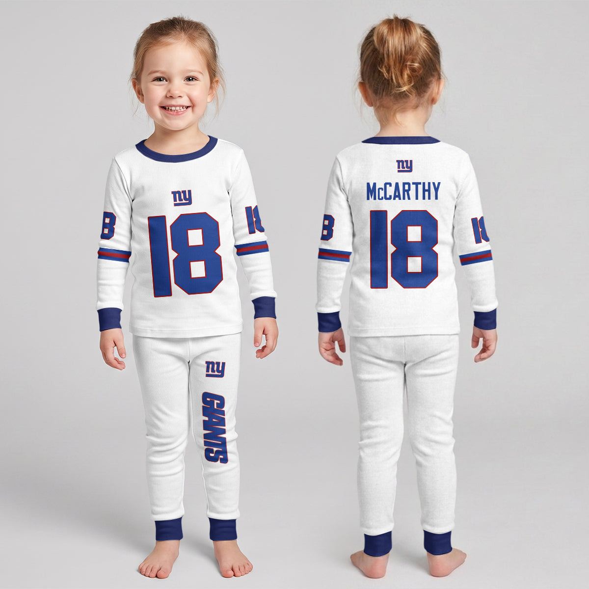Giants Football! Inspired Bamboo Two Piece Long Sleeve Pajama Set