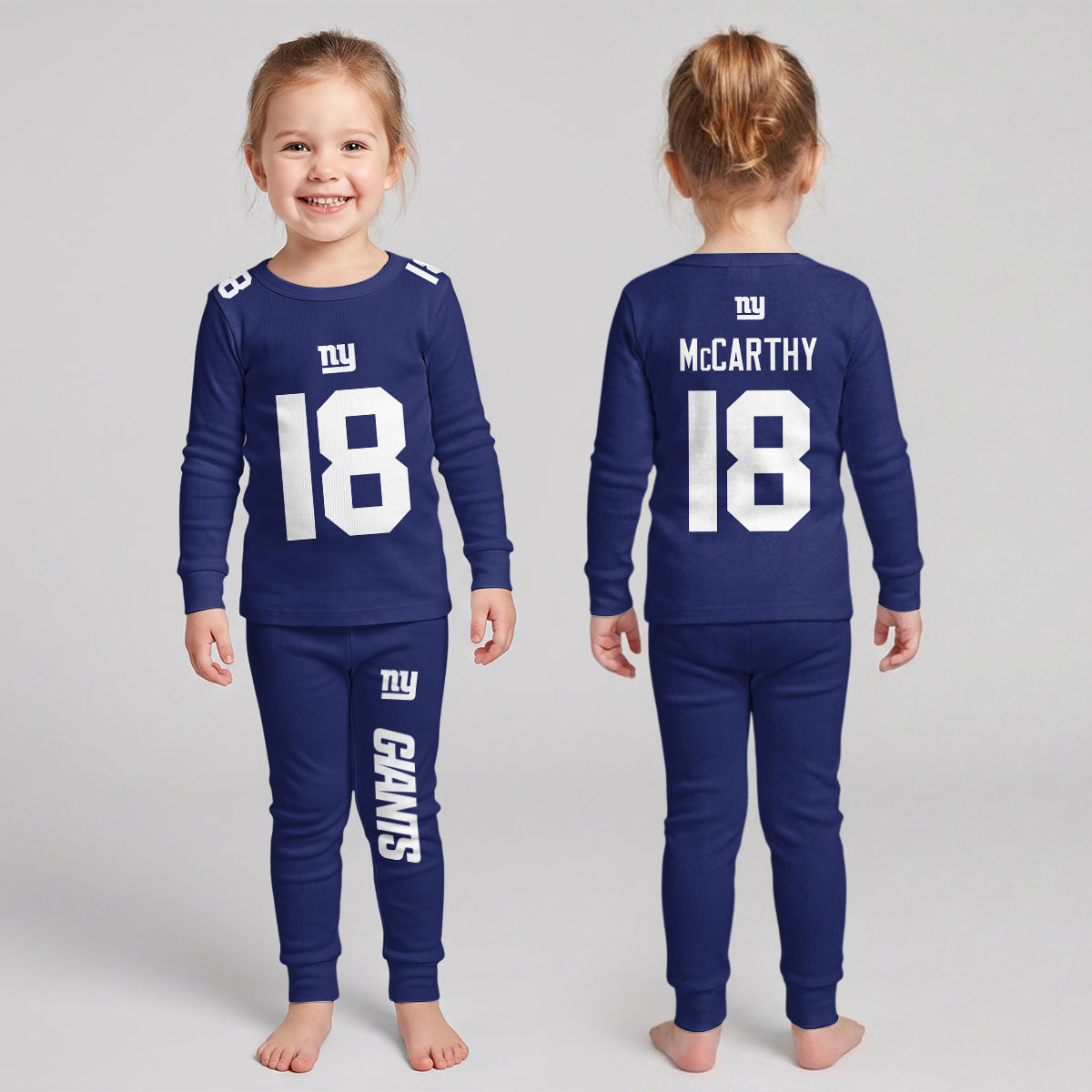 Giants Football! Inspired Bamboo Two Piece Long Sleeve Pajama Set