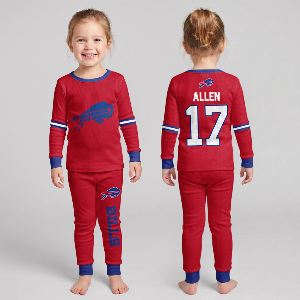 Buffalo Football Joshua 17! Inspired Bamboo Two Piece Long Sleeve Pajama Set