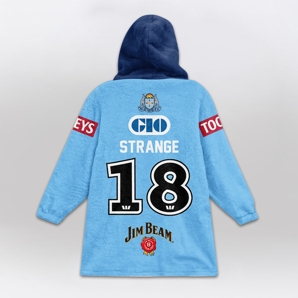 NSW Blues Rugby Blanket Hoodie