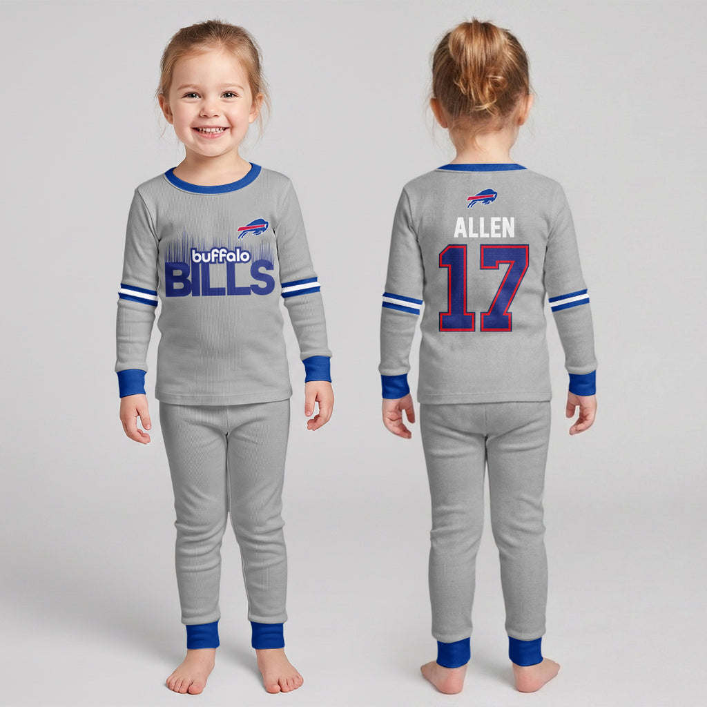 Buffalo Football Joshua 17! Inspired Bamboo Two Piece Long Sleeve Pajama Set