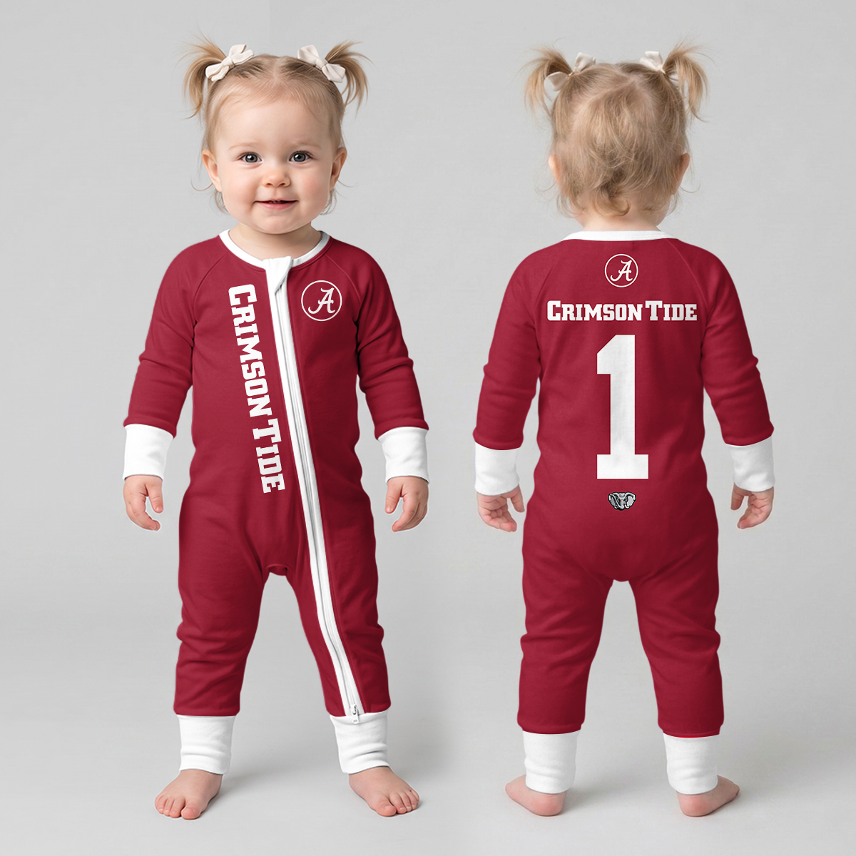 Alabama Crimson Tide Football! Inspired Bamboo Convertible Zippy For Kid