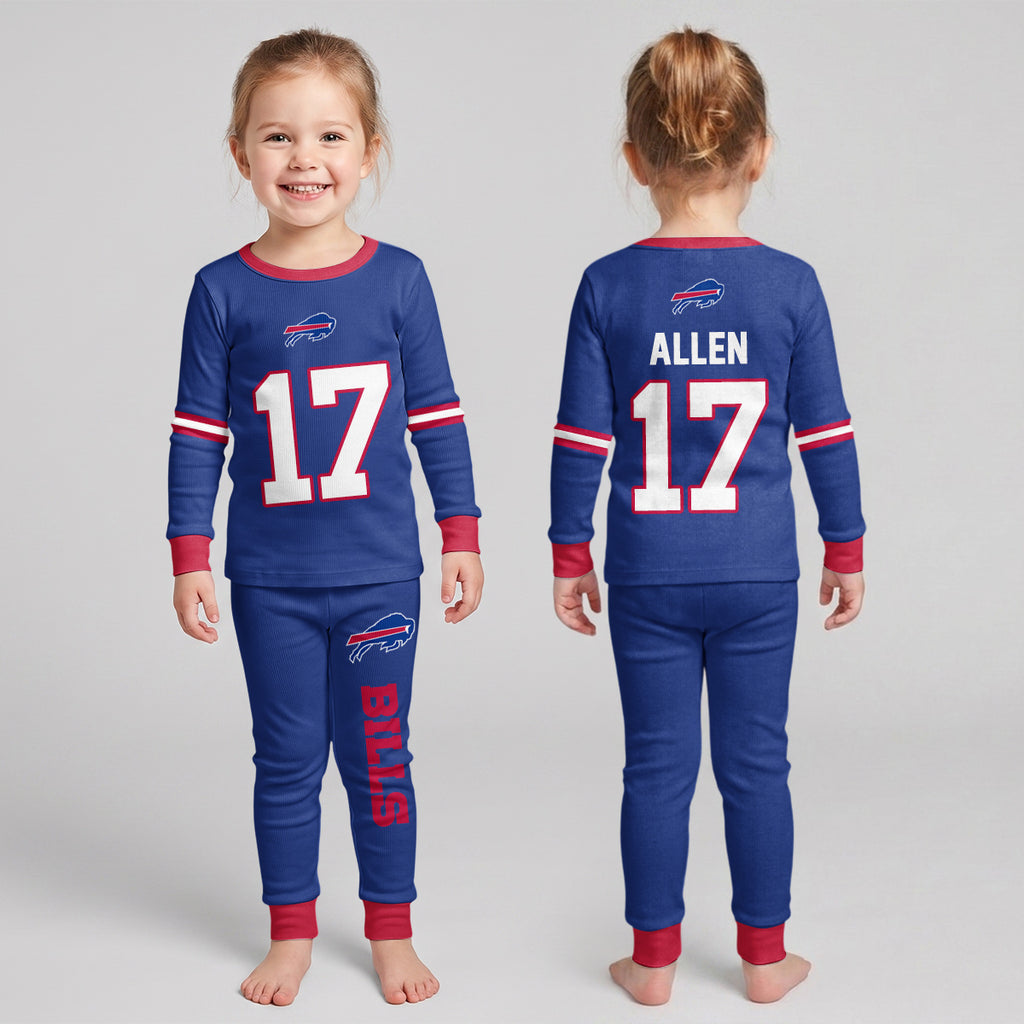 Buffalo Football Joshua 17! Inspired Bamboo Two Piece Long Sleeve Pajama Set
