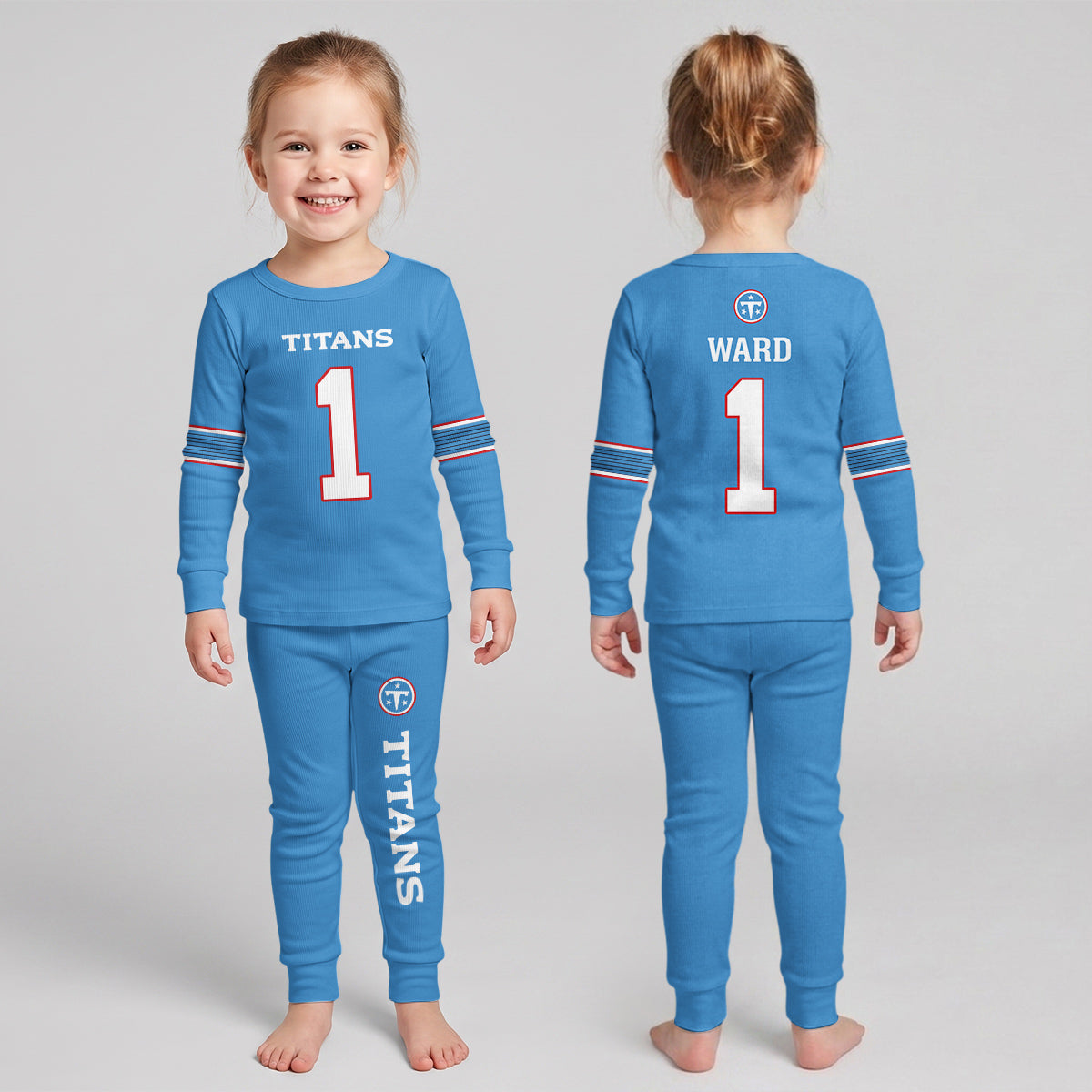 Tennessee Titans Football!! Inspired Bamboo Two Piece Long Sleeve Pajama Set