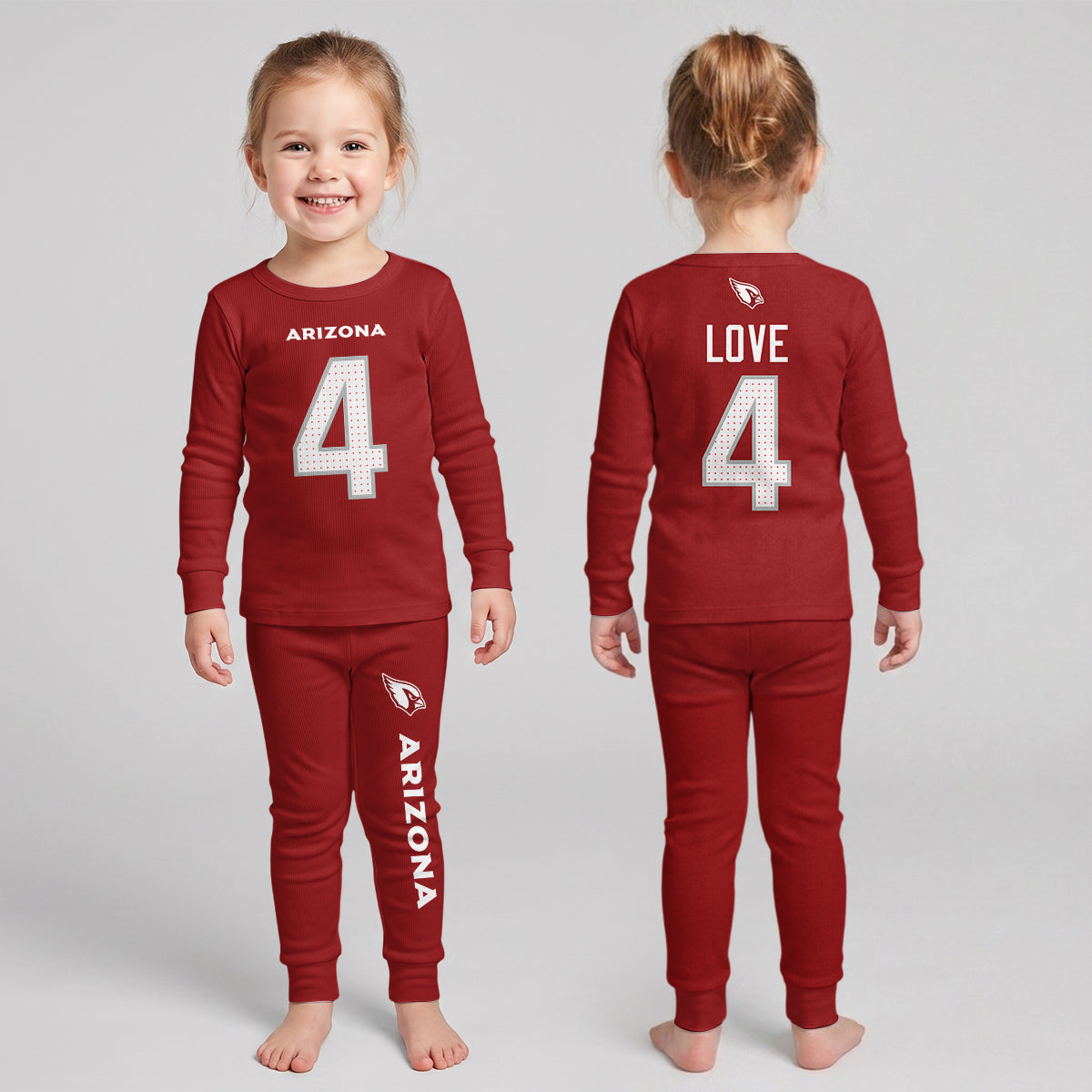 Arizona Cardinals Football!! Inspired Bamboo Two Piece Long Sleeve Pajama Set