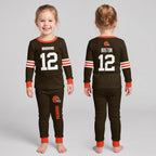 Cleveland Browns Football!! Inspired Bamboo Two Piece Long Sleeve Pajama Set
