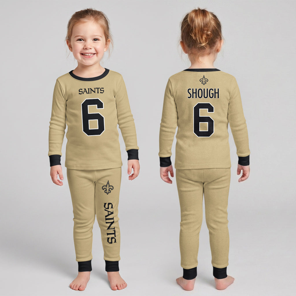 New Orleans Saints Football!! Inspired Bamboo Two Piece Long Sleeve Pajama Set