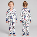 Patriots Football x Captain Inspired Bamboo Two Piece Long Sleeve Pajama Set