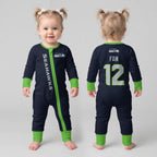 Seahawks Football! Inspired Bamboo Two Piece Long Sleeve Pajama Set