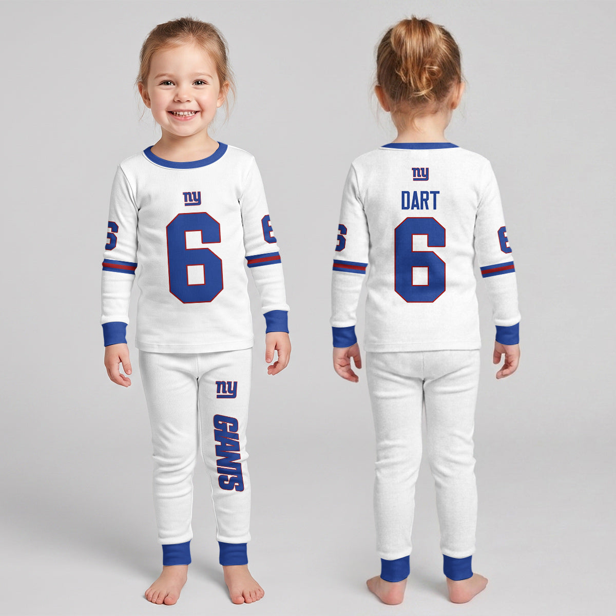 Giants Football! Inspired Bamboo Two Piece Long Sleeve Pajama Set