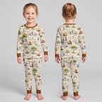 Silly Bear and Friends Bamboo Two Piece Long Sleeve Pajama Set