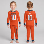Denver B. BN10 Football! Inspired Bamboo Two Piece Long Sleeve Pajama Set