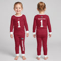 Alabama C.T. Football! Inspired Bamboo Two Piece Long Sleeve Pajama Set For Kid