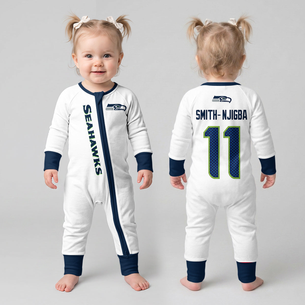 Seahawks Football! Inspired Bamboo Two Piece Long Sleeve Pajama Set